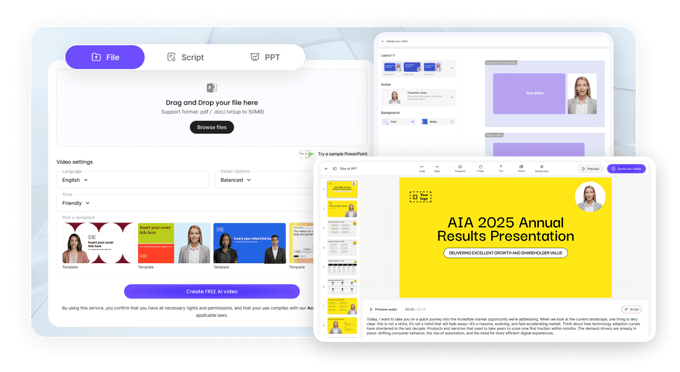 AI Video Generator Interface