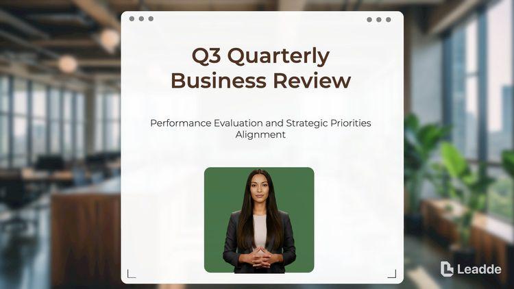 Quarterly Business Review Presentation