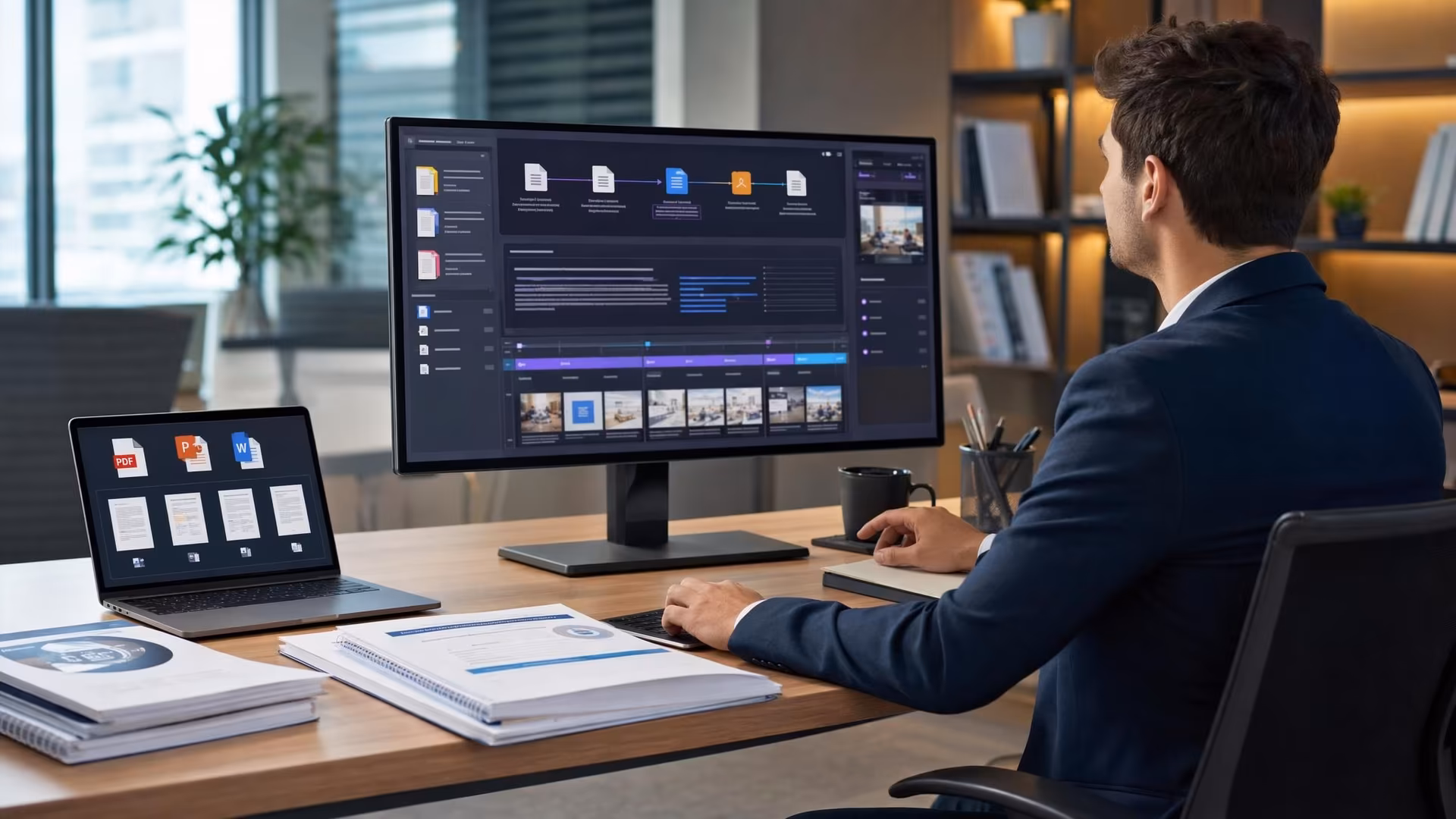 Convierte materiales de capacitación en escenas estructuradas