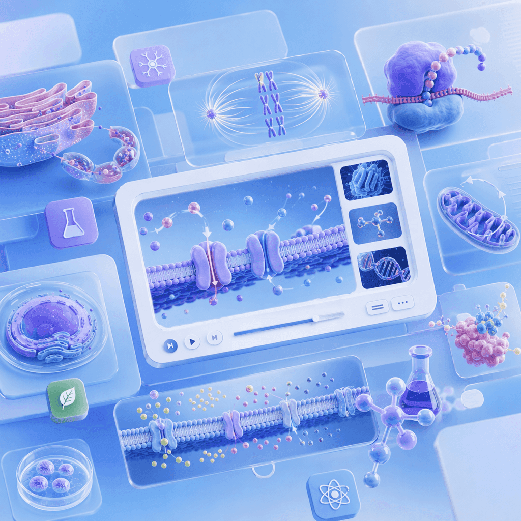 AI Motion for Organelles, Cycles, and Molecular Processes