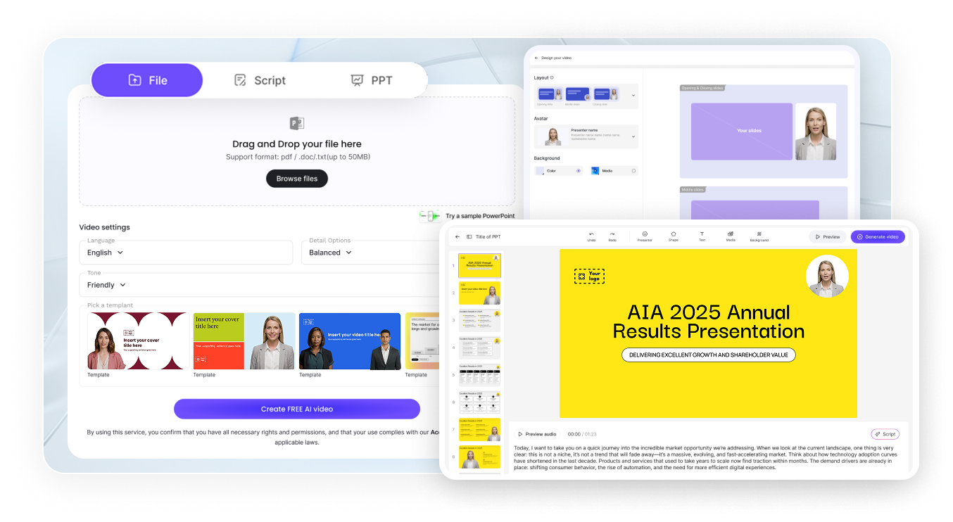 AI Video Generator Interface